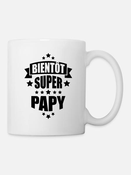 bientôt super papy - Mug blanc - blanc