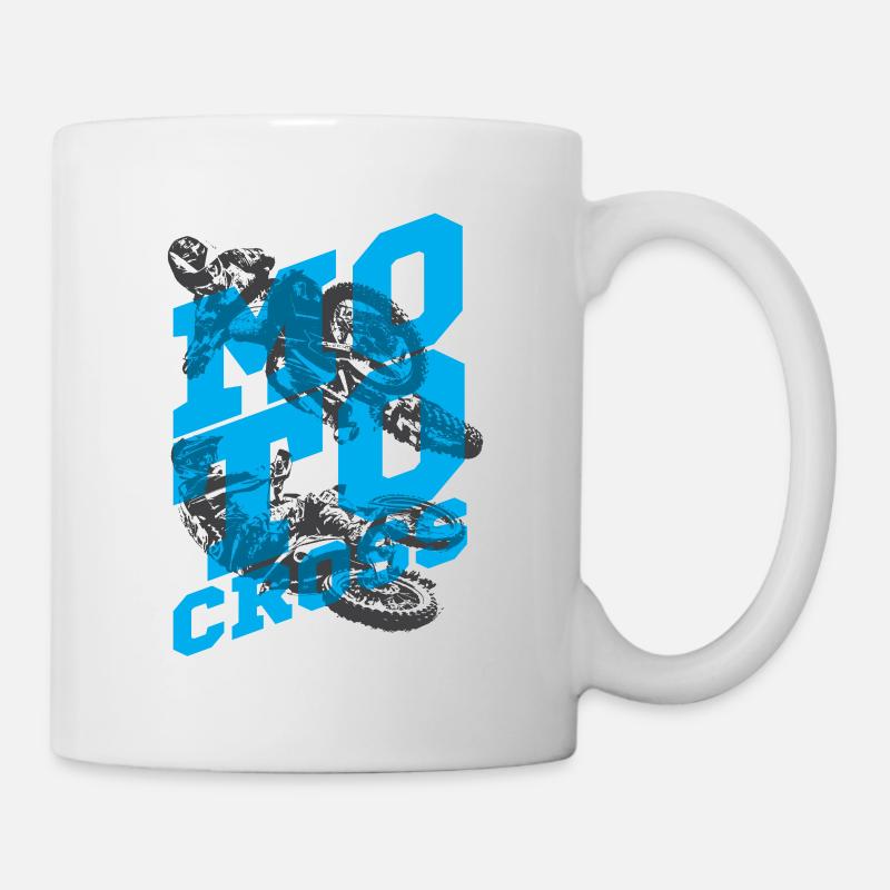 Motocross 01 - Tasse - Weiß