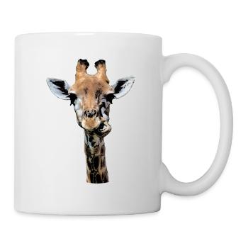 witzige Giraffe, die gerade kaut - Tasse - Weiß - Rechts