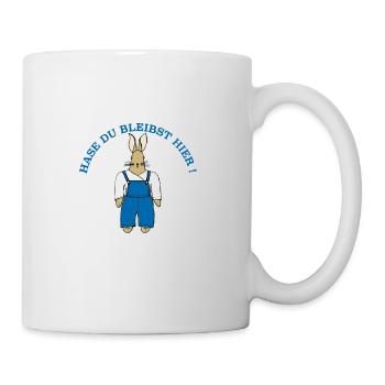 HASE DU BLEIBST HIER! - Tasse - Weiß - Rechts