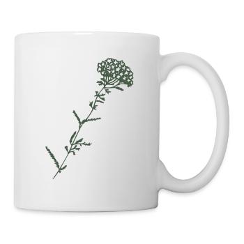 Flower with blossom gift idea in green - Mug - white - Right