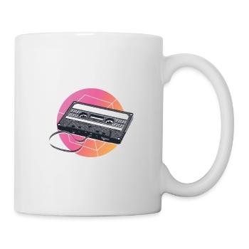 80s Vintage Cassette - Tasse - Weiß - Rechts