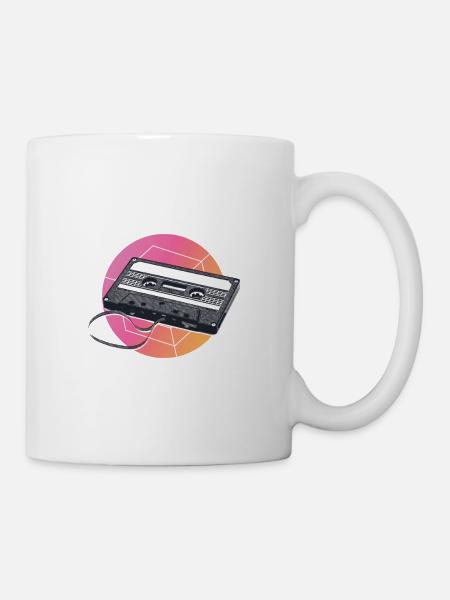 80s Vintage Cassette - Tasse - Weiß