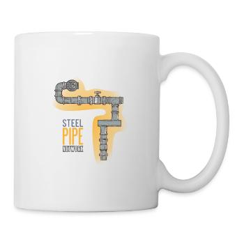 Klempner, Rohr, Leitung, System, Wasser, Gas - Tasse - Weiß - Rechts