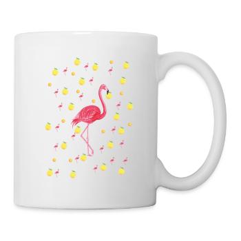 Flamingo Fruits I - Tasse - Weiß - Rechts