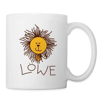 Lustiger Löwe - Tasse - Weiß - Rechts