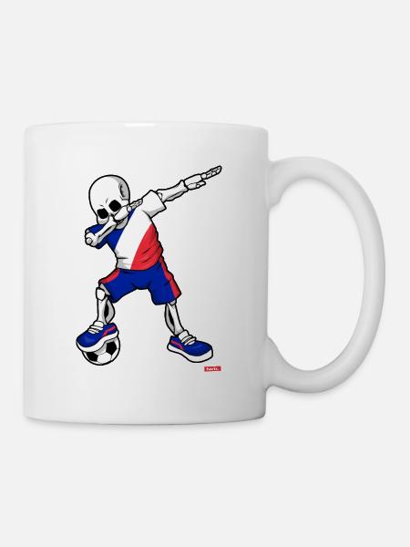 Football Dab Skelett France HARIZ Football Dab - Mug blanc - blanc