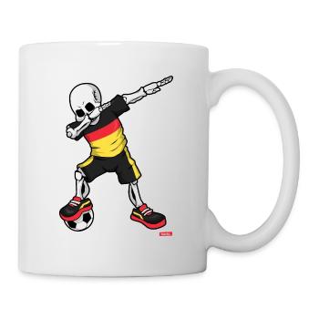 Soccer Dab Skelett Allemagne HARIZ Football Da - Mug blanc - blanc - Droite