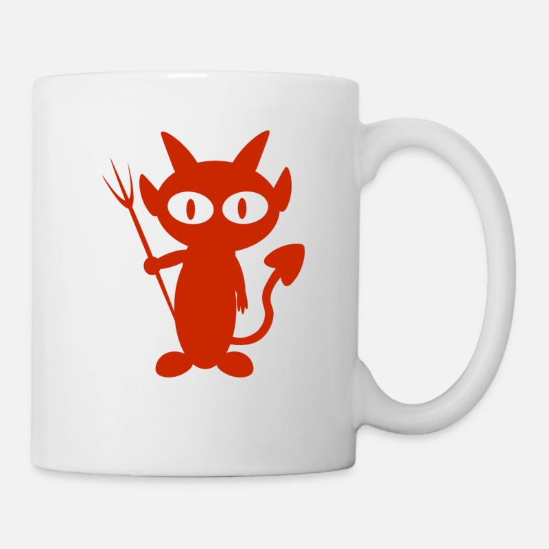 t-shirt diable rouge - elle-diable / diable - Mug blanc - blanc
