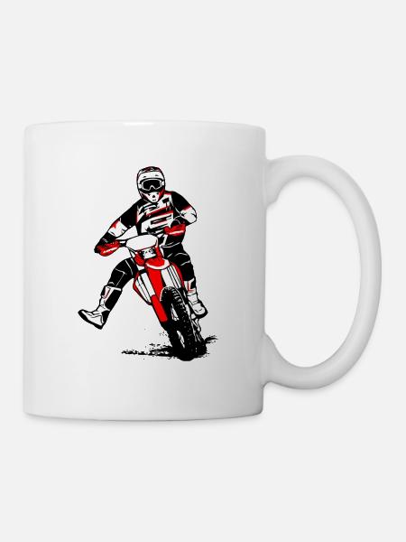 Enduro - Offroad - MotoCross - Supercross - MX - Mug blanc - blanc