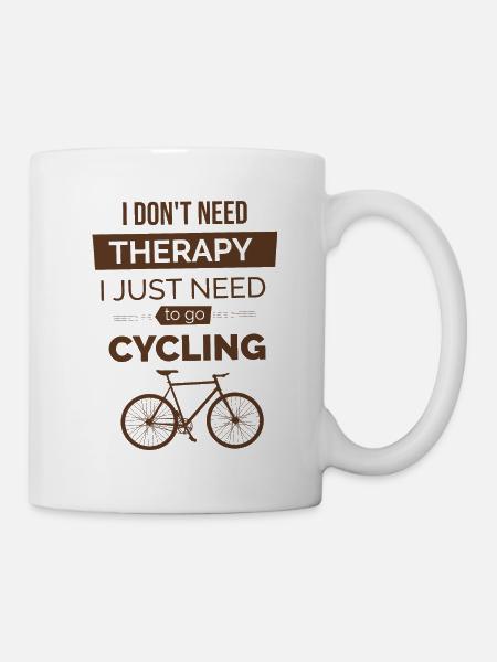 Therapy cycling Bycycle Rad Rennrad racing bike - Tasse - Weiß