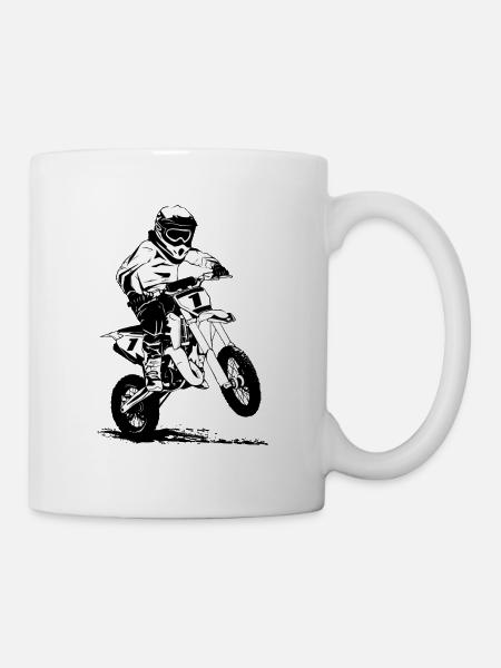 Youngster Moto Cross - Motocross Enfant - KIDS MX - Mug blanc - blanc