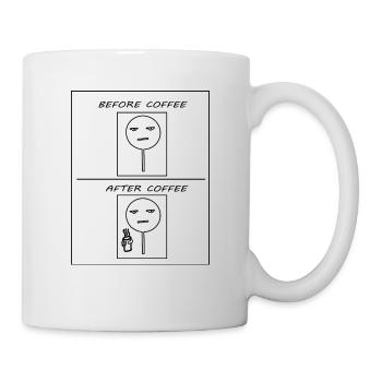 Before coffee / after coffee - Mug - white - Right