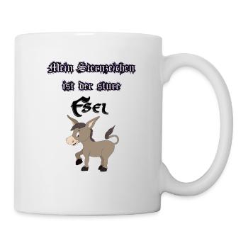 Sternzeichen - Der sture Esel - Tasse - Weiß - Rechts