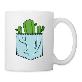 Pocket cactus plant breast pocket style - Mug - white - Right