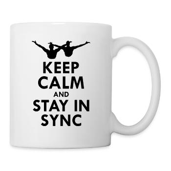Synchro Schwimmer Synchronschwimmen Lustig - Tasse - Weiß - Rechts