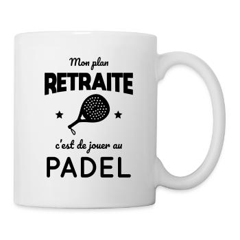 Mon plan retraite c'est de jouer au padel cadeau - Mug blanc - blanc - Droite