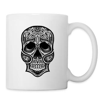 Skull tribal head - Édition limitée - Mug blanc - blanc - Droite