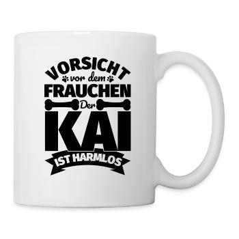 Kai Frauchen lustig Geschenk - Tasse - Weiß - Rechts