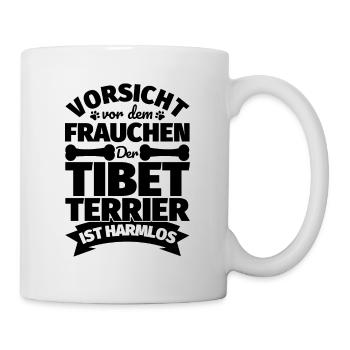 Tibet-Terrier Frauchen lustig Geschenk - Tasse - Weiß - Rechts