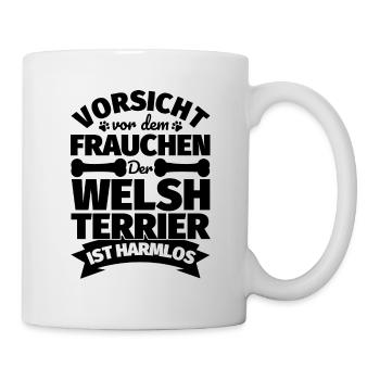Welsh Terrier Frauchen lustig Geschenk - Tasse - Weiß - Rechts