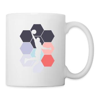 Dunking Basketball Player Basketball Abstract - Mug - white - Right