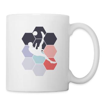 Footballer Abstract Football Player Football - Mug - white - Right