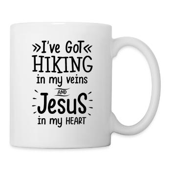 I've Got Hiking And Jesus Hiker Trekking Mountaine - Tasse - Weiß - Rechts