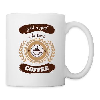 juste une fille qui aime le café - Mug blanc - blanc - Droite