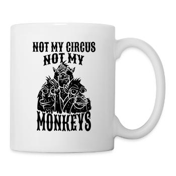 Sarcasme des singes pas mon cirque pas mes singes - Mug blanc - blanc - Droite