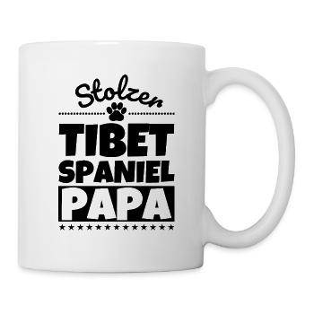 Tibet-Spaniel lustig Herrchen Hund - Tasse - Weiß - Rechts