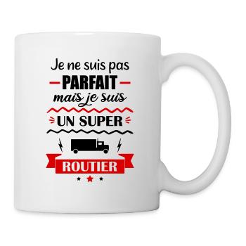 Pas parfait routier, cadeau chauffeur-livreur - Mug blanc - blanc - Droite