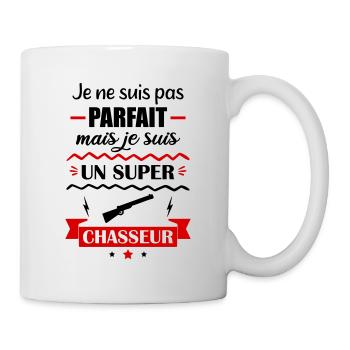pas parfait mais chasseur, chasse - Mug blanc - blanc - Droite
