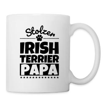 Irish Terrier lustig Herrchen Hund - Tasse - Weiß - Rechts