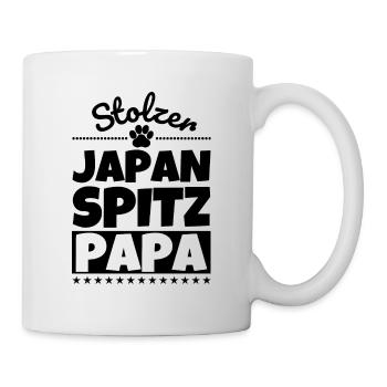 Japan Spitz lustig Herrchen Hund - Tasse - Weiß - Rechts