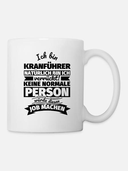 Kranführer Geschenke - Tasse - Weiß