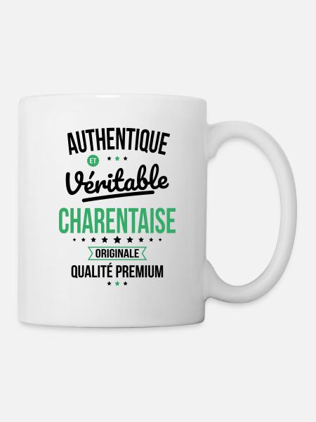 Authentique et véritable Charentaise - Originale - Mug blanc - blanc