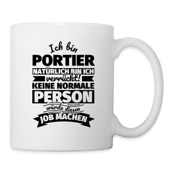 Portier Geschenke - Tasse - Weiß - Rechts
