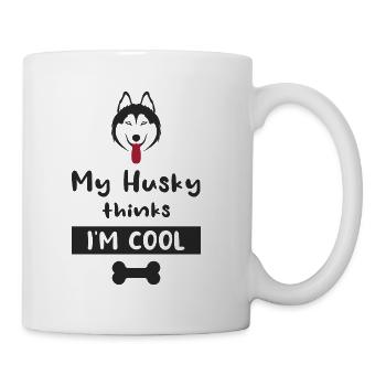 Husky Schlitten Hunderennen Alaskan Racers - Tasse - Weiß - Rechts