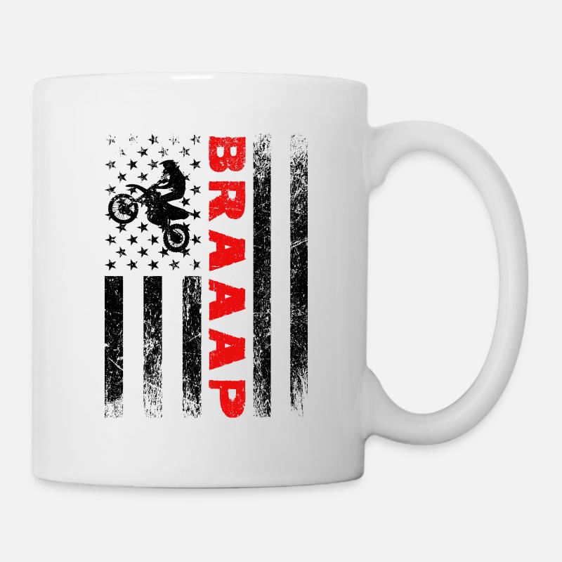 Braaap Graphic Dirt Biker Motorcycle Enduro Motocr - Tasse - Weiß