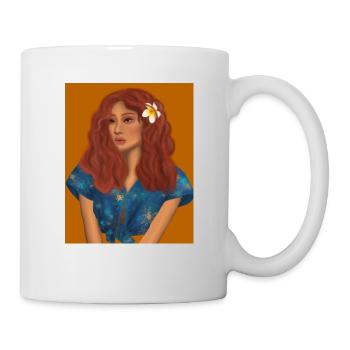 Lady with red hair - Mug - white - Right