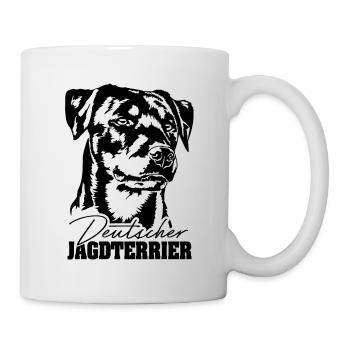 Deutscher Jagdterrier Jagdhunde Portrait Wilsigns - Tasse - Weiß - Rechts