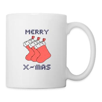 Merry Christmas Happy Holidays Gift - Tasse - Weiß - Rechts