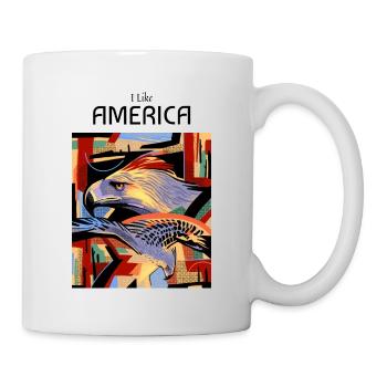 I Like America eagle design - Tasse - Weiß - Rechts