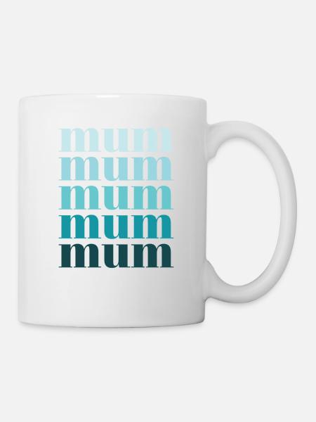 mum türkis - Tasse - Weiß