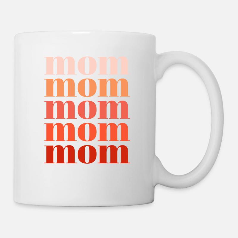 mom rot - Tasse - Weiß