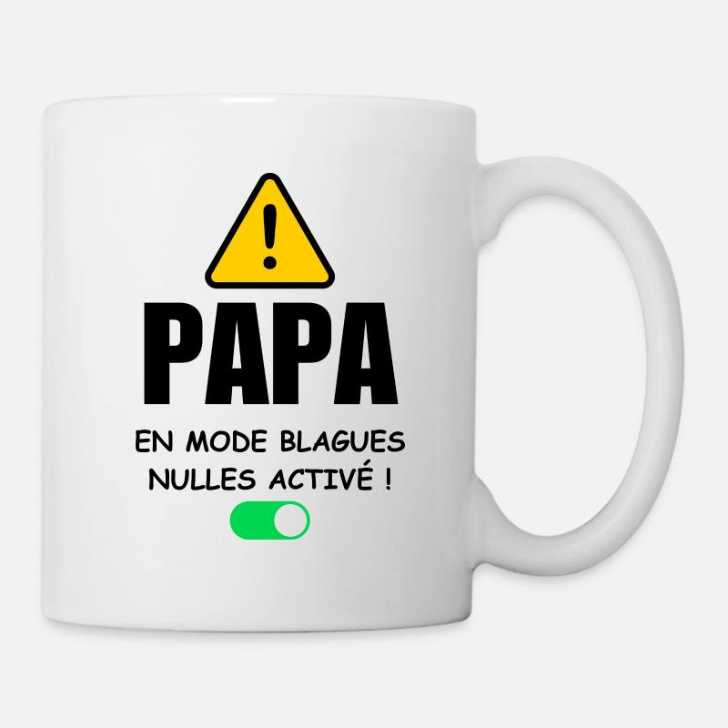 Papa mode blagues nulles cadeau humour - Mug blanc - blanc
