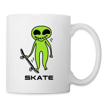 skateboard skate outta space sk8 skateboarder - Tasse - Weiß - Rechts