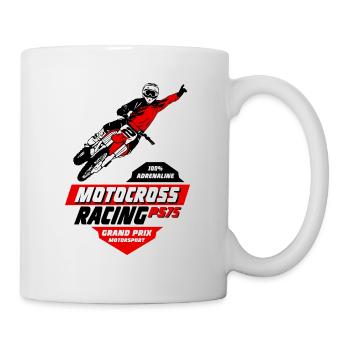 Moto Cross - Motocross - Supercross - Tasse - Weiß - Rechts