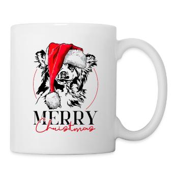 Père Noël chinois chien à crête joyeux Noël chiens - Mug blanc - blanc - Droite